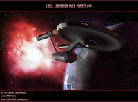 STAR TREK - USS LEXINGTON over Planet-644